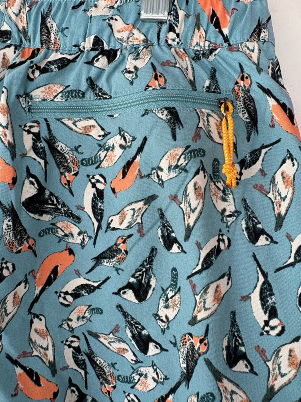 The North Face Teal Bird-Print Short-Sleeve Shorts - Picture 5 of 7